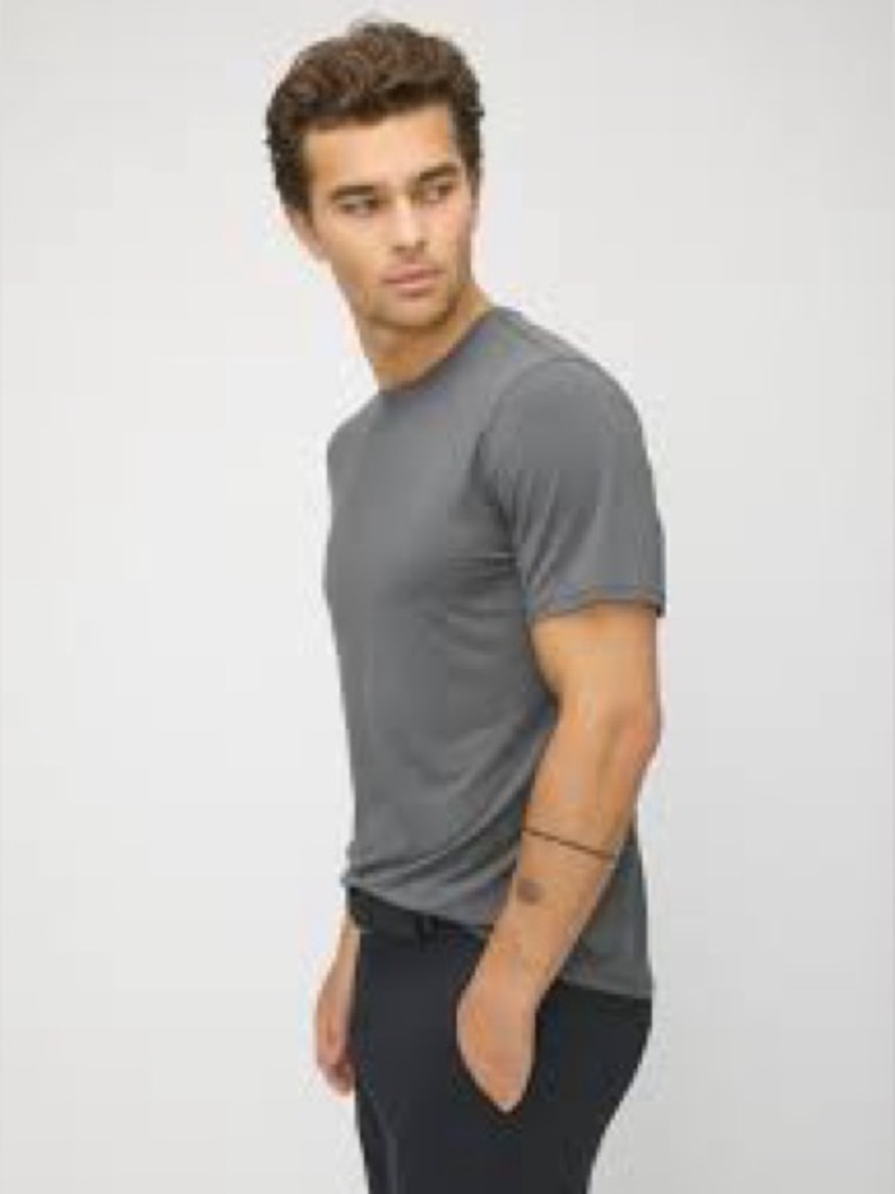 Kit & Ace Men's Classic Crew Neck T-Shirt - Gray